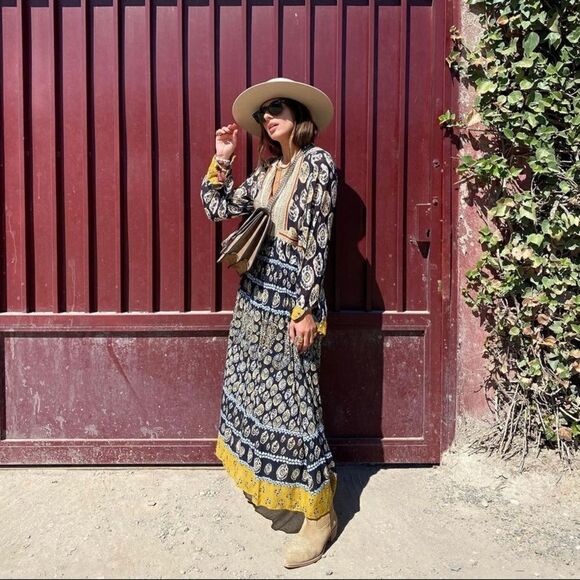 Zara Embroidered Dress Kaftan New Print - Picture 1 of 11